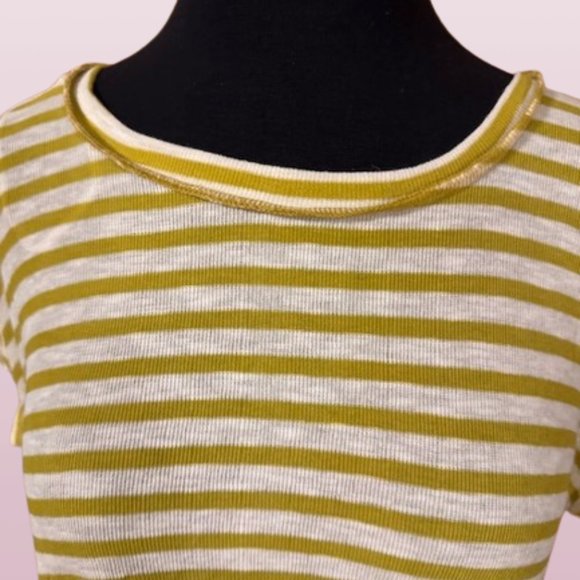 Mustard Stripe Sharkbite Shirt   (2) - Picture 7 of 11